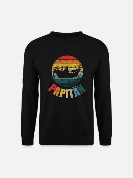 PAPITÄN KAPITÄN VATERTAG CAPTAIN - Unisex Pullover - Schwarz