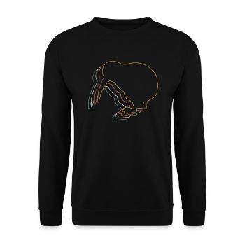 Kiwi Bird - Unisex Sweatshirt - black - Front - Alina (178cm) & Michal (187cm)