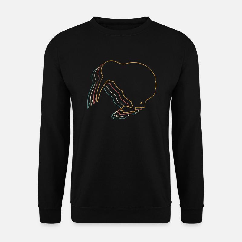 Kiwi Vogel - Unisex Pullover - Schwarz