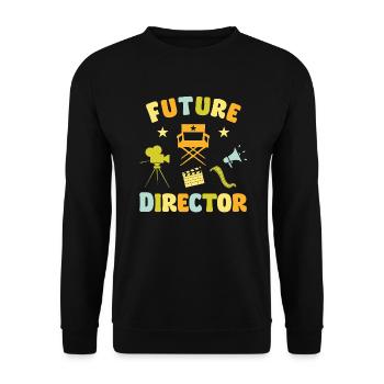 Future Director - Unisex Pullover - Schwarz - Vorne - Alina (178cm) & Michal (187cm)