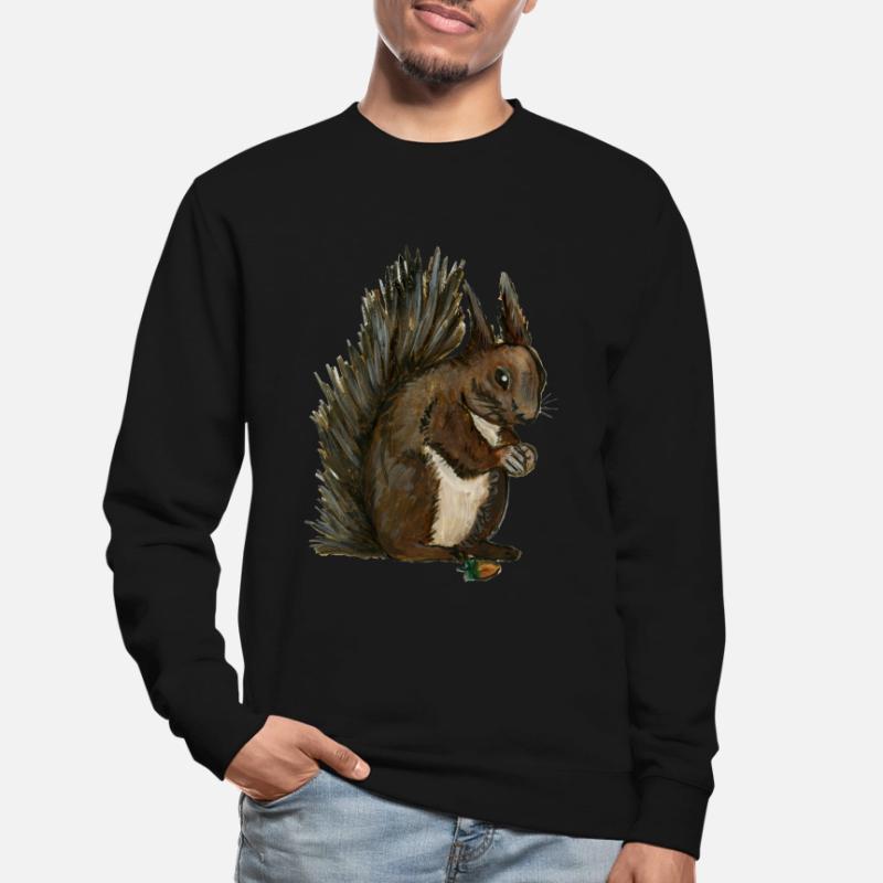 squirrel squirrel eichhörnchen esquilo hazelnut Unisex Sweatshirt