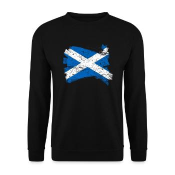 Scotland flag - Unisex Sweatshirt - black - Front - Alina (178cm) & Michal (187cm)