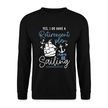Sailing Ship Sailor Sail - Unisex Sweatshirt - black - Front - Alina (178cm) & Michal (187cm)