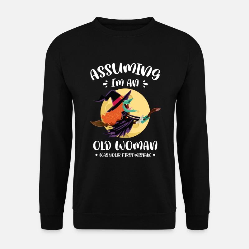Hexenbesen Halloween Spruch Lustig - Unisex Pullover - Schwarz