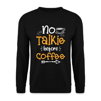 Coffee Bean Energy Early Riser Drink - Unisex Sweatshirt - black - Front - Alina (178cm) & Michal (187cm)