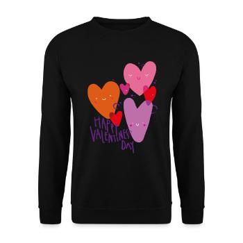 Love black - Unisex Sweatshirt - black - Front - Alina (178cm) & Michal (187cm)