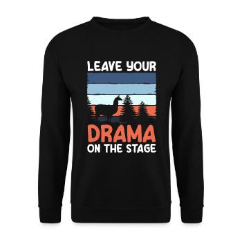 Theater Acting Director Broadway - Unisex Sweatshirt - black - Front - Alina (178cm) & Michal (187cm)