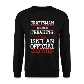 Craft Workshop Screwdriver - Unisex Sweatshirt - black - Front - Alina (178cm) & Michal (187cm)