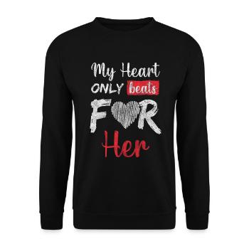 Relationship Couples Partners - Unisex Sweatshirt - black - Front - Alina (178cm) & Michal (187cm)