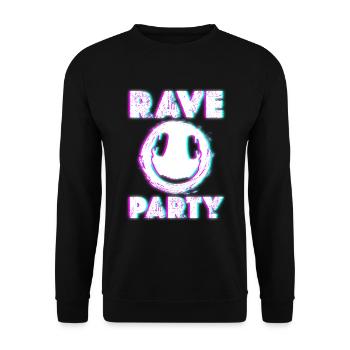 Rave Rave Music Festival Disco - Unisex Sweatshirt - black - Front - Alina (178cm) & Michal (187cm)