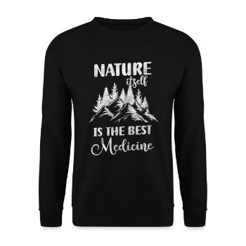 tree hiking environmental protection forester - Unisex Sweatshirt - black - Front - Alina (178cm) & Michal (187cm)