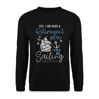 Segeln Boot Nautik See - Unisex Pullover - Schwarz - Vorne - Alina (178cm) & Michal (187cm)