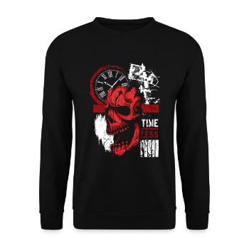 Tattoo Trash Raven - Unisex Sweatshirt - black - Front - Alina (178cm) & Michal (187cm)