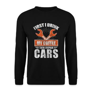 Mechanic, craftsman, mechatronics engineer, hobbyist - Unisex Sweatshirt - black - Front - Alina (178cm) & Michal (187cm)