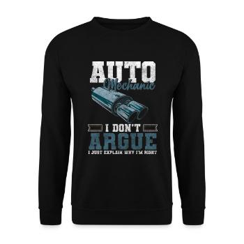 Car mechanic, mechanic, tool, hobbyist - Unisex Sweatshirt - black - Front - Alina (178cm) & Michal (187cm)