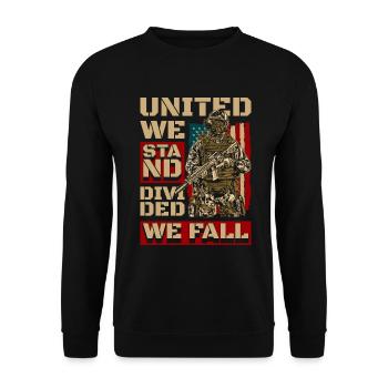 United States Patriot Tourismus - Unisex Pullover - Schwarz - Vorne - Alina (178cm) & Michal (187cm)