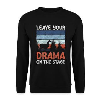 Schauspielerin Theaterstück Regie Vorhang - Unisex Pullover - Schwarz - Vorne - Alina (178cm) & Michal (187cm)