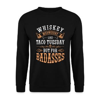 Schnaps Barkeeper Genuss Rausch - Unisex Pullover - Schwarz - Vorne - Alina (178cm) & Michal (187cm)