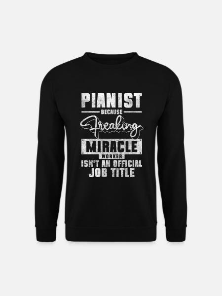 Piano à queue Piano Mélodie - Sweat-shirt Unisexe - noir