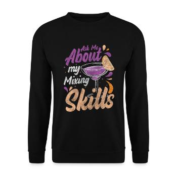 Drink Alcohol Blender - Unisex Sweatshirt - black - Front - Alina (178cm) & Michal (187cm)
