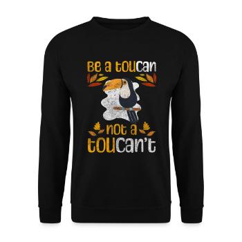 Bird Animal Beak - Unisex Sweatshirt - black - Front - Alina (178cm) & Michal (187cm)