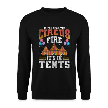 Chapiteau de cirque Musique Animaux - Sweat-shirt Unisexe - noir - Devant - Alina (178cm) & Michal (187cm)
