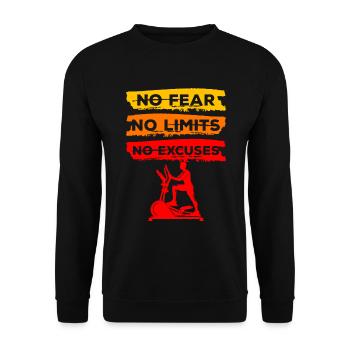 Cross Cardio Sportgerät Ausdauersport - Unisex Pullover - Schwarz - Vorne - Alina (178cm) & Michal (187cm)