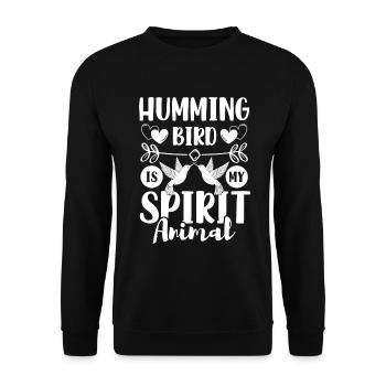 Colibri Printemps Animal Volant - Sweat-shirt Unisexe - noir - Devant - Alina (178cm) & Michal (187cm)