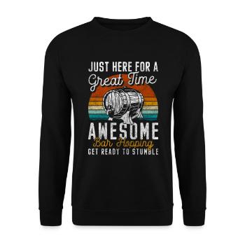 Party Celebrations Girls' Night Out Squad - Unisex Sweatshirt - black - Front - Alina (178cm) & Michal (187cm)