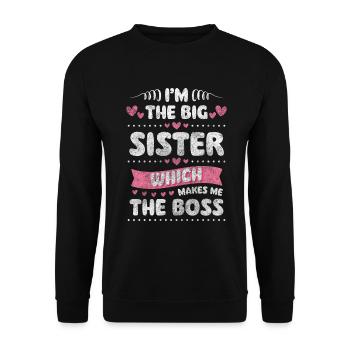 Fratrie Amour Progéniture Enfant - Sweat-shirt Unisexe - noir - Devant - Alina (178cm) & Michal (187cm)