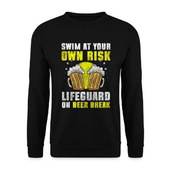 Swimmers Hobby Rescue - Unisex Sweatshirt - black - Front - Alina (178cm) & Michal (187cm)