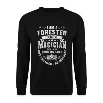 Forester Forestry Company Forester Hunting - Unisex Sweatshirt - black - Front - Alina (178cm) & Michal (187cm)