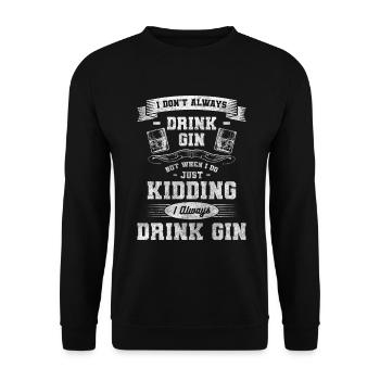 Alcohol Drunkard Aroma Crash - Unisex Sweatshirt - black - Front - Alina (178cm) & Michal (187cm)