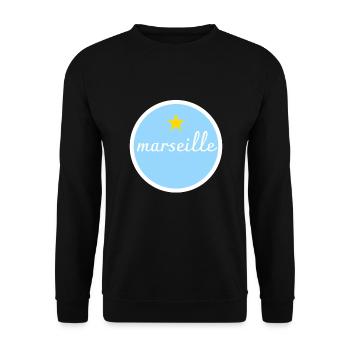Marseille étoile Football Foot - Sweat-shirt Unisexe - noir - Devant - Alina (178cm) & Michal (187cm)