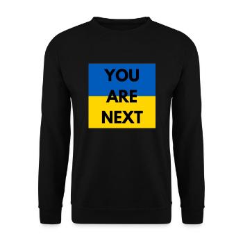 UKRAINE YOU ARE NEXT - Sweat-shirt Unisexe - noir - Devant - Alina (178cm) & Michal (187cm)