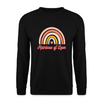 Rainbow of Love - Unisex Sweatshirt - black - Front - Alina (178cm) & Michal (187cm)