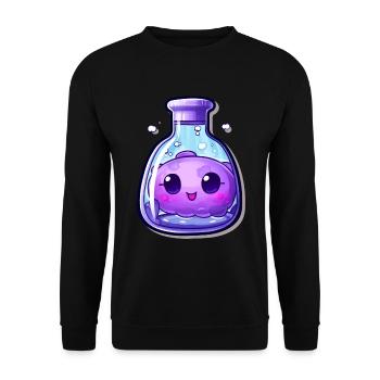 Cute Kawaii Potion - Unisex Sweatshirt - black - Front - Alina (178cm) & Michal (187cm)