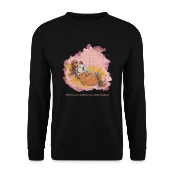 Thelwell - Pony is ill - Sweat-shirt Unisexe - noir - Devant - Alina (178cm) & Michal (187cm)