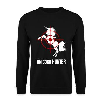 Unicorn hunter - Anti Einhorn Chasseur - Sweat-shirt Unisexe - noir - Devant - Alina (178cm) & Michal (187cm)