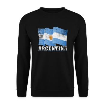 Drapeau de l’Argentine - Sweat-shirt Unisexe - noir - Devant - Alina (178cm) & Michal (187cm)