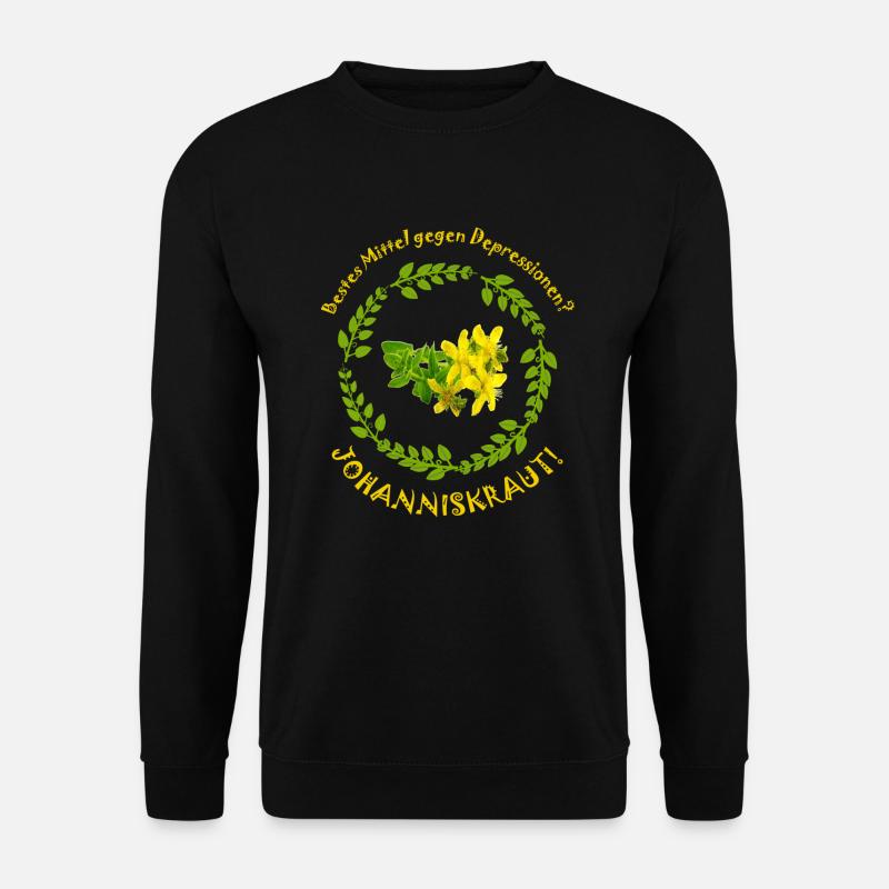 depressionen johanniskraut - Unisex Pullover - Schwarz