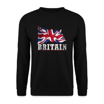 Royaume-Uni Royaume Uni Drapeau britannique - Sweat-shirt Unisexe - noir - Devant - Alina (178cm) & Michal (187cm)