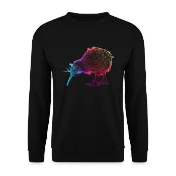 Kiwi Oiseau Nouvelle-Zélande - Sweat-shirt Unisexe - noir - Devant - Alina (178cm) & Michal (187cm)