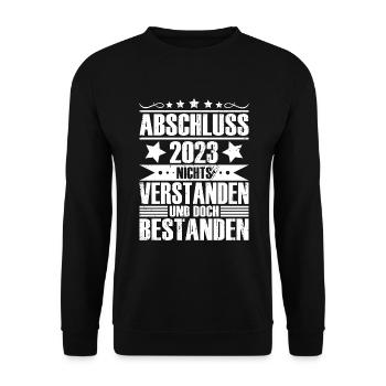 Abschluss 2023 - Unisex Pullover - Schwarz - Vorne - Alina (178cm) & Michal (187cm)