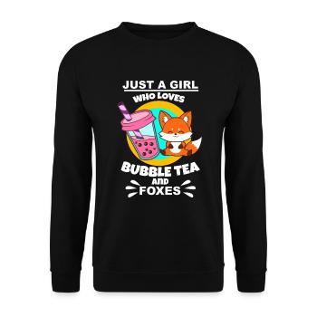 Bubble Tea Bubble Tea Cadeau Fille - Sweat-shirt Unisexe - noir - Devant - Alina (178cm) & Michal (187cm)