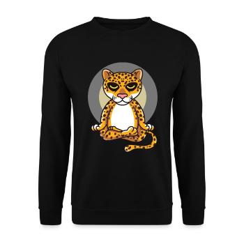 Yoga Jaguar - Unisex Pullover - Schwarz - Vorne - Alina (178cm) & Michal (187cm)