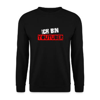 Je suis Youtuber! (pour les chemises sombres) - Sweat-shirt Unisexe - noir - Devant - Alina (178cm) & Michal (187cm)