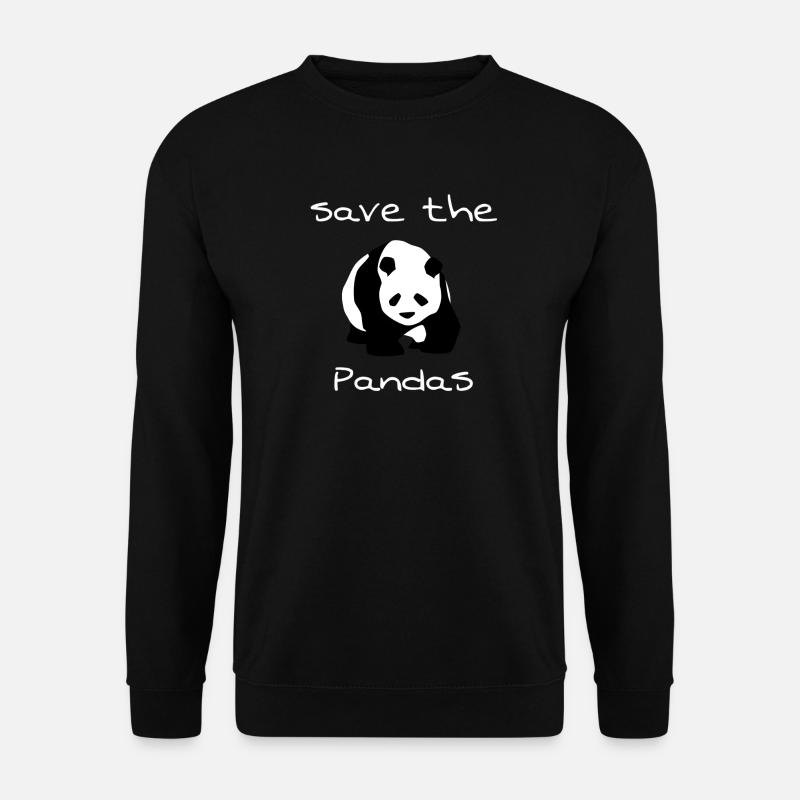 Save the pandas - Unisex Pullover - Schwarz