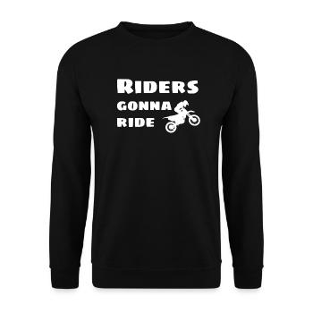 Riders gonna ride - Unisex Pullover - Schwarz - Vorne - Alina (178cm) & Michal (187cm)