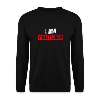 I am Youtuber - Unisex Pullover - Schwarz - Vorne - Alina (178cm) & Michal (187cm)
